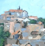 painting of buildings