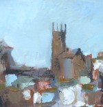 painting of buildings